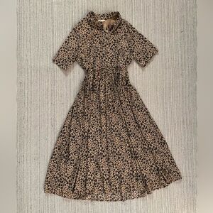 Bohme floral print short sleeve midi dress